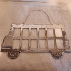 School Bus Hanging Silver Picture Frame (1st - 12th Grade) Missing Back